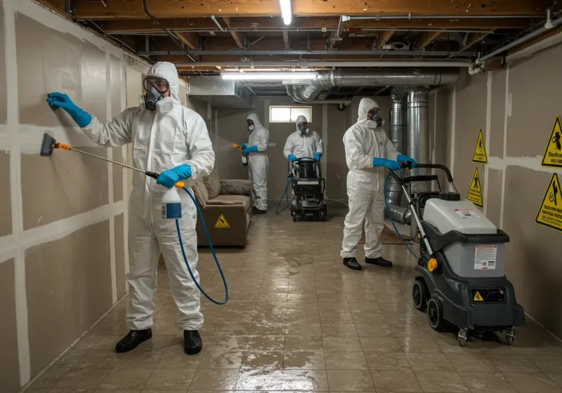 Basement Moisture Removal and Structural Drying process in Crow Wing County, MN